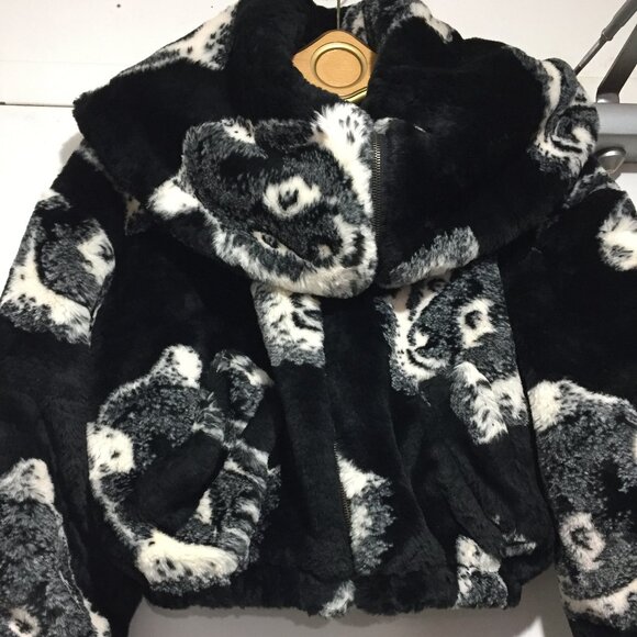 CHERISH BRAND NEW FAUX FUR ANIMAL PRINT JACKETS SIZE 42 - Picture 1 of 11